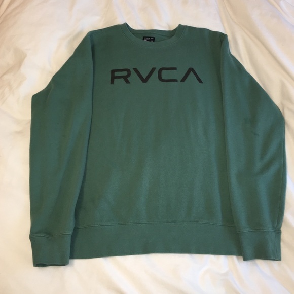 RVCA Green Crewneck with Black Lettering!