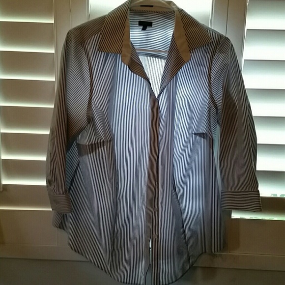 Wrinle resistent 3/4 sleeve crisp shirt