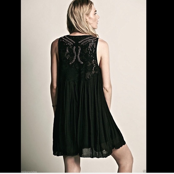 Free People black bronze embellished Summer Romper - Picture 3 of 4