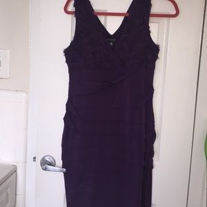 Purple tiered dress