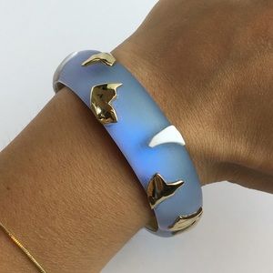 NEW Ice Blue Alexis Bittar Hinge Bracelet $295