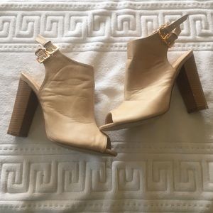 Liliana Peep-Toe Heeled Booties