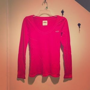 Hollister red long sleeve size XS