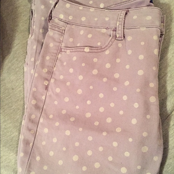 Polka dot aeo jeans