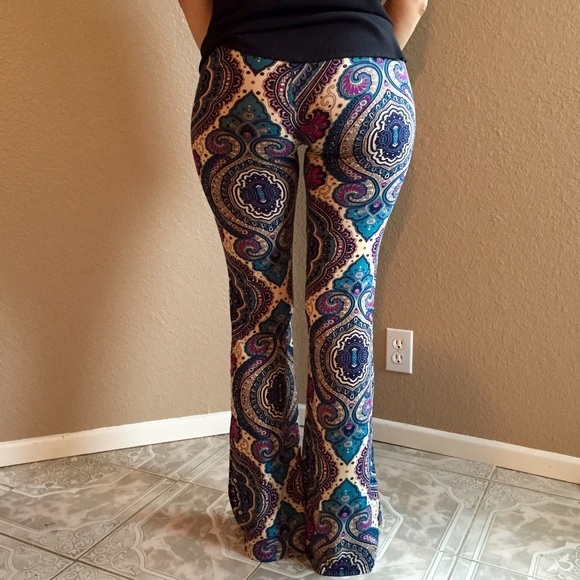 Pants & Jumpsuits Paisley Print Flared Bell Bottom Pant Poshmark