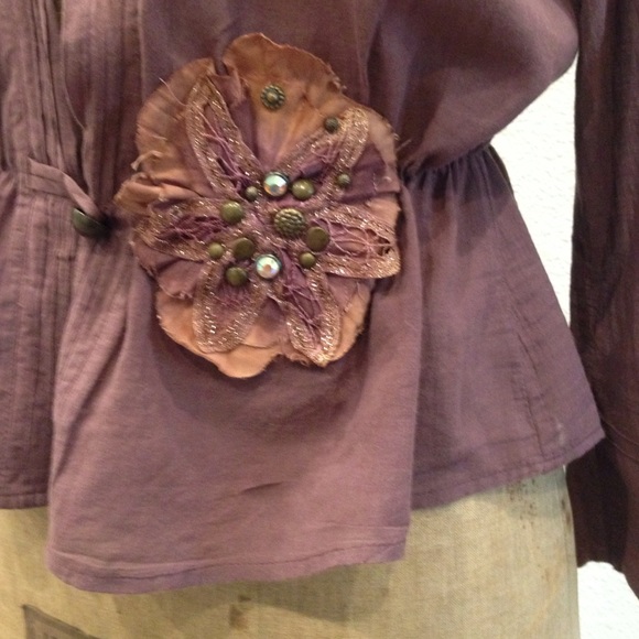 Vintage Cotton Gauze Jacket with Embellishments - Picture 2 of 4