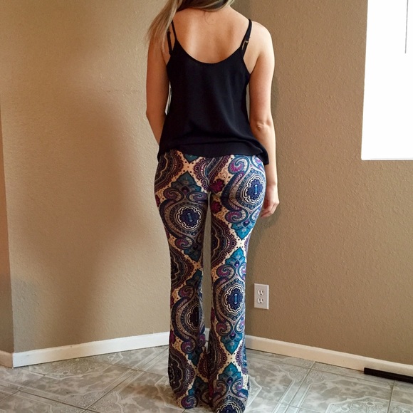Paisley Flared Bell Bottom Pants LAST L/XL! - Picture 4 of 4