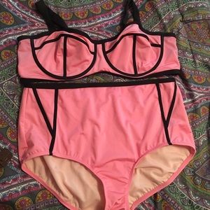 Sea by Monif C plus size high waisted bath suit