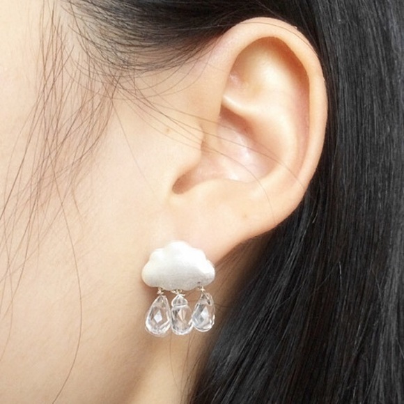 Rainy Day Cloud Stud Earrings