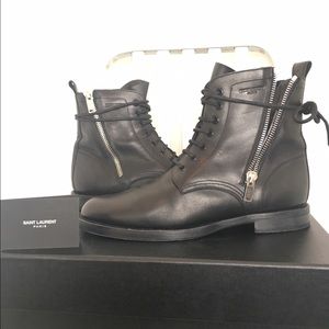 Saint Laurent Ranger Zipper Combat Boots