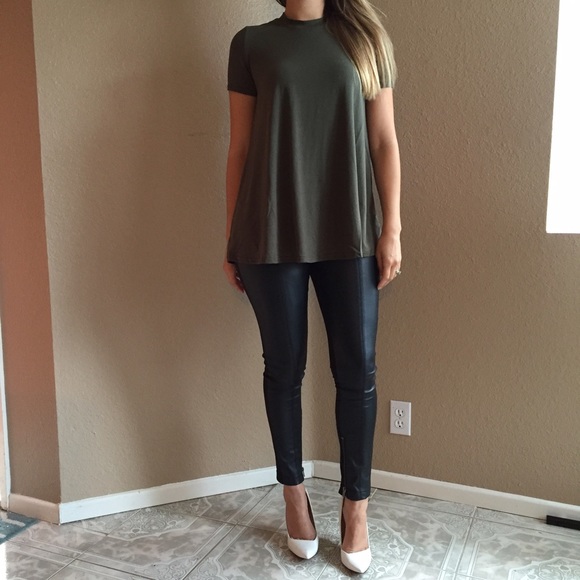 •LAST TWO• Olive Mock Neck Tunic - Picture 2 of 4