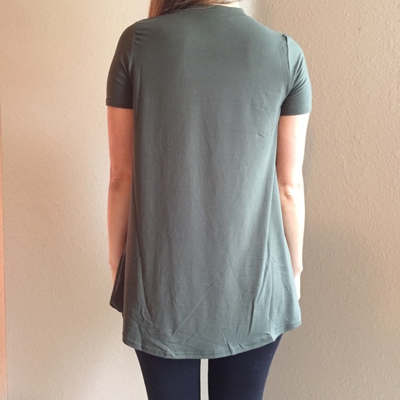 •LAST TWO• Olive Mock Neck Tunic - Picture 4 of 4