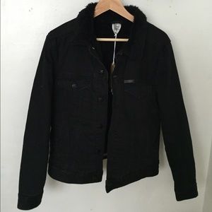 Black denim jacket