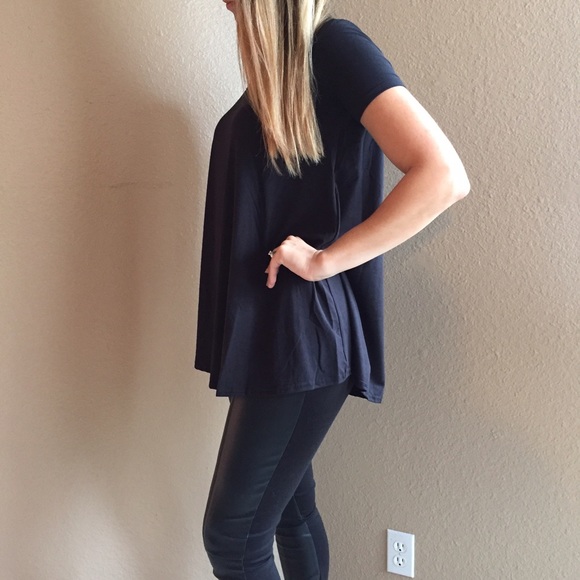 Black Mock Neck Tunic - Picture 2 of 4
