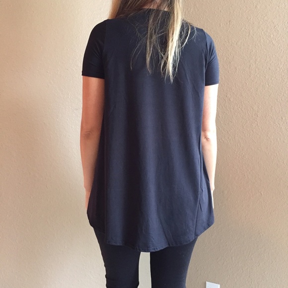 Black Mock Neck Tunic - Picture 3 of 4