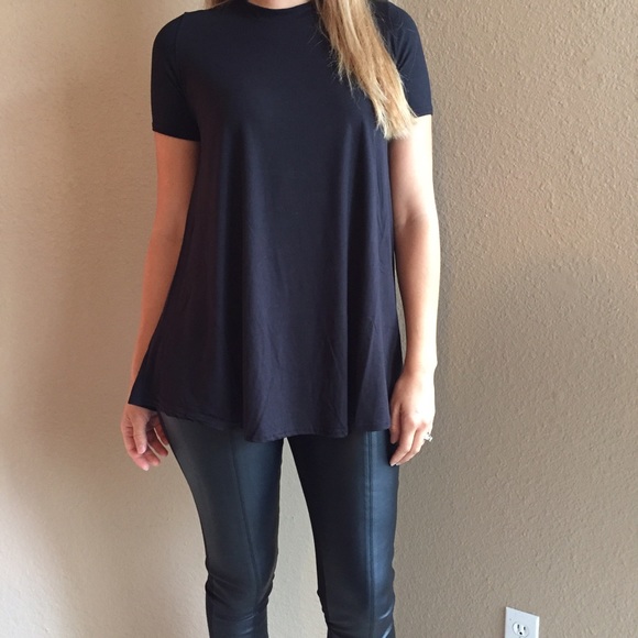 Black Mock Neck Tunic - Picture 4 of 4