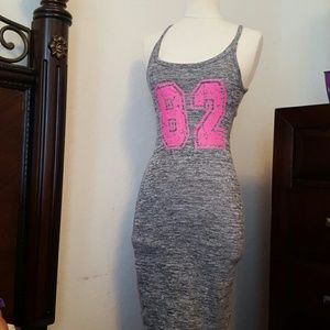 Gray fitted dress
