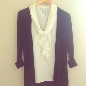 Silk White House Black Market Blouse