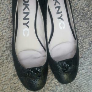 DKNY Black Flat Shoes