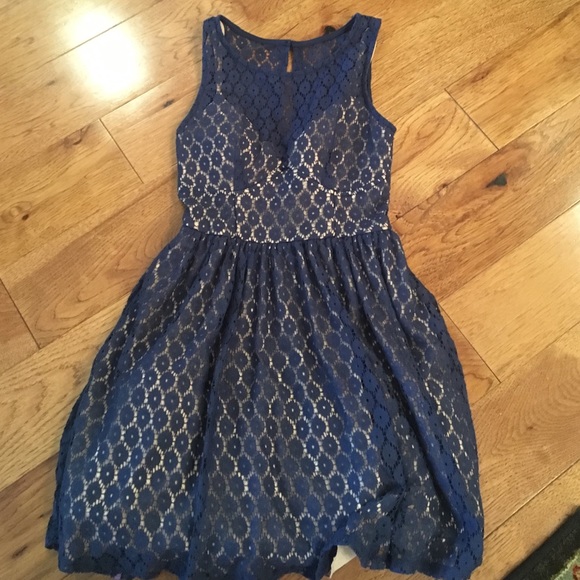 Blue sheer dress