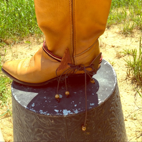 Boho deerskin leather boot bracelet 🌵