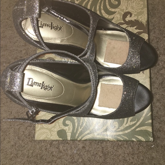 Silver sparkle heels. - Picture 2 of 3