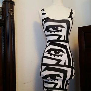 Black & white mini dress