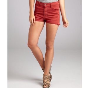 Citizens of Humanity Red High Rise Denim Shorts 24