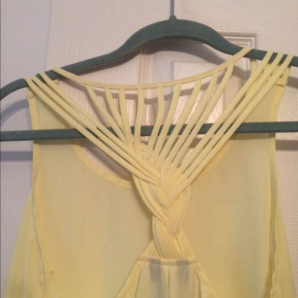 Yellow chiffon tank top - Picture 2 of 2