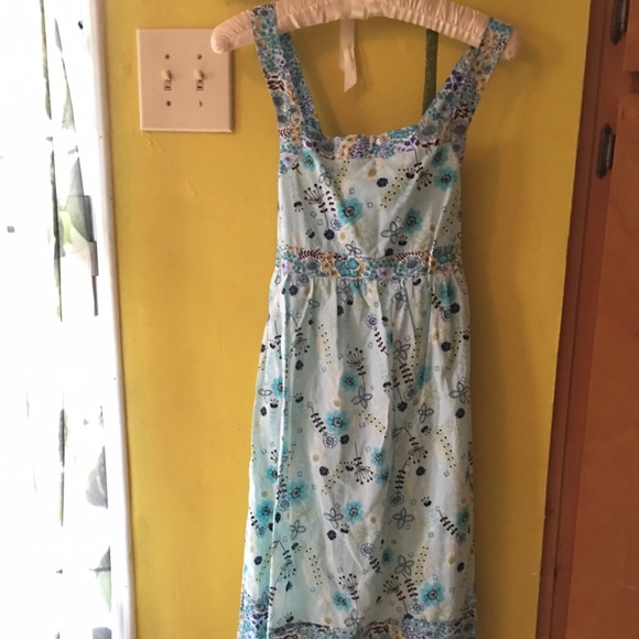 Sweet cotton sundress botanical print NWT