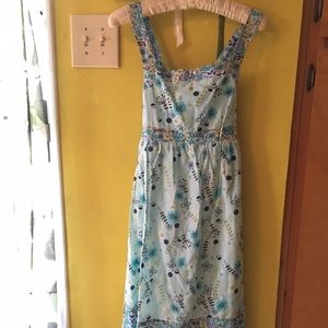 Sweet cotton sundress botanical print NWT