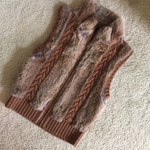 BCBG size SM fur vest
