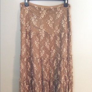 Anthropologie Ruth Lace Skirt