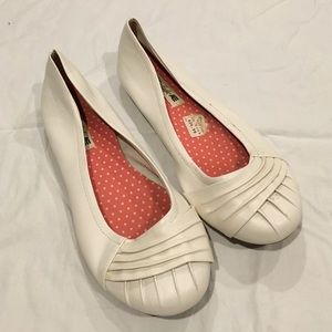 White ballet flats