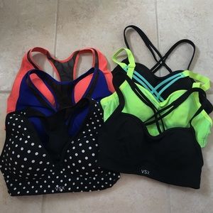 Victoria's secret VSX sports bra bundle of 6