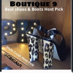 Boutique9 platform animal print pump💃🏼