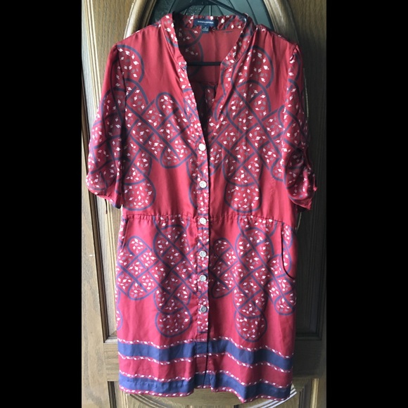 Banana Republic Patterned Shirt Dress