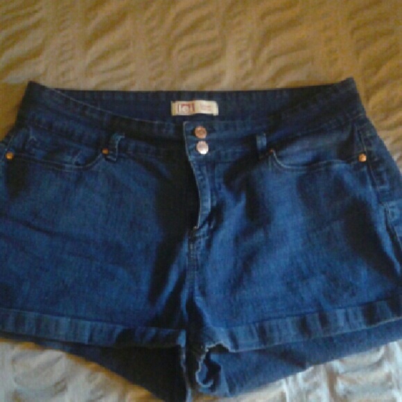 High-rise jean shorts