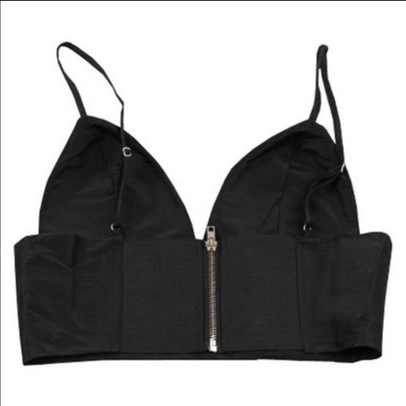 🎉HP!🎉Black bralette zip up back adjustable strap - Picture 2 of 2