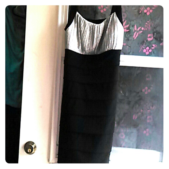 Silver and black night out dress - Picture 1 of 2