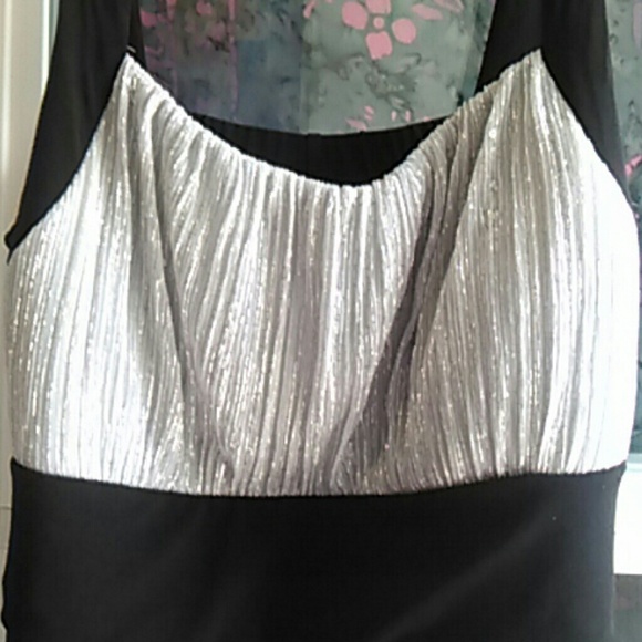 Silver and black night out dress - Picture 2 of 2