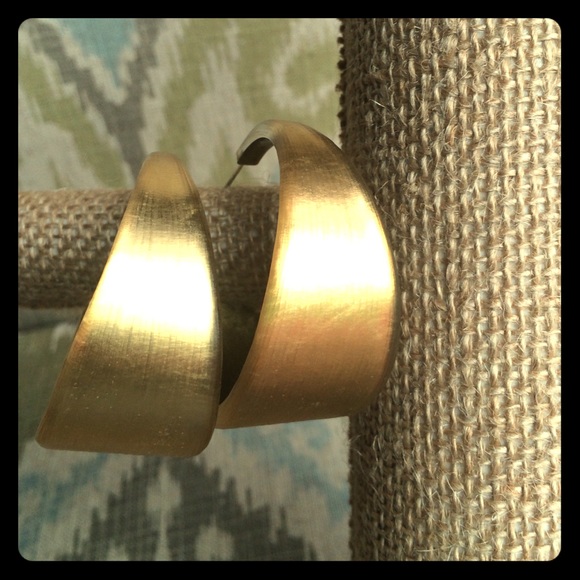 ✨Alexis Bittar gold lucite statement  earrings.