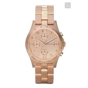 Marc Jacobs "Henry" chronograph rose gold watch