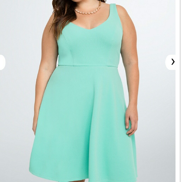 Torrid Textured V-neck skater dress