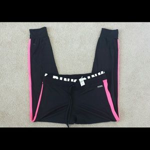 PINK ultimate yoga pants pink stripes