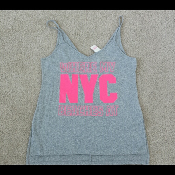 PINK VS "Where My NYC Beaches At" tank