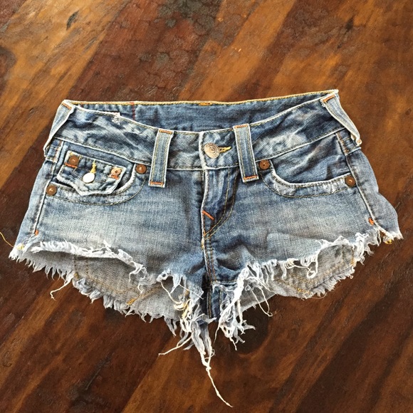 True Religion Pants - True Religion Joey Cut-off Shorts size 25