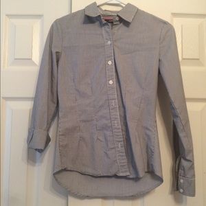 Black and white striped dress shirt