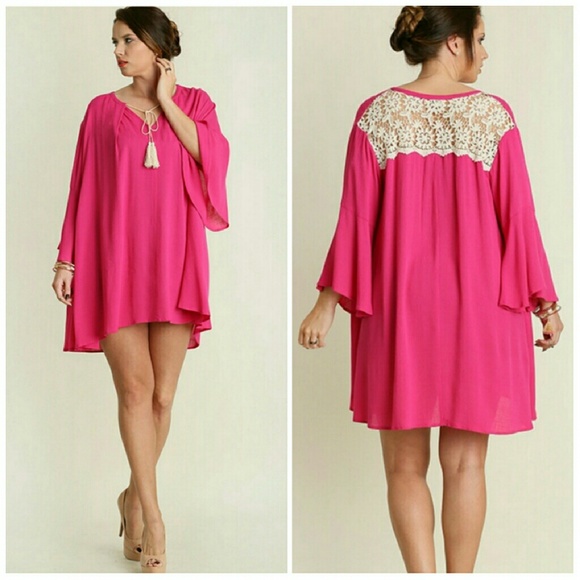 Plus Size Hot Pink Tunic Dress