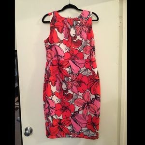 ASOS Pink Floral Scuba Dress
